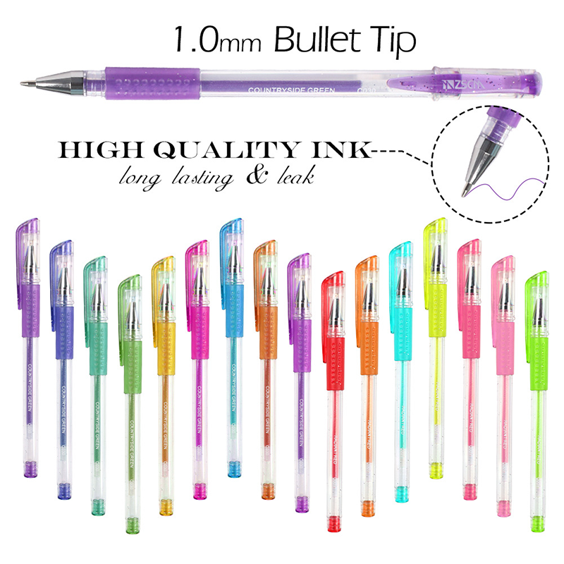 COLORATION 60 Gel Pens, 60 Ink Refills, 1 Travel Case