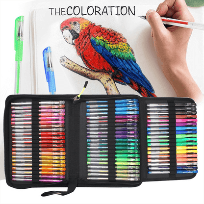 COLORATION 60 Gel Pens, 60 Ink Refills, 1 Travel Case